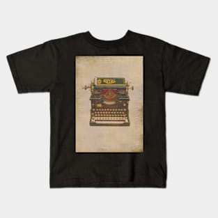 Vintage typewriter faded effect. Gift for writer. Kids T-Shirt